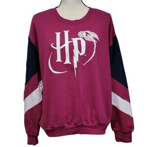Harry Potter Sweatshirt Juniors Sz M‎ Purple Golden Snitch Crew Pullover Sweater